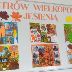 Udział dziewczynki z grupy Wiewiórki w konkursie fotograficzno-plastycznym Ostrów Wielkopolski jesienią
