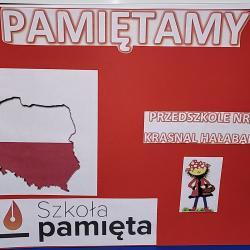 Udział przedszkola w akcji MEN - Szkoła pamięta