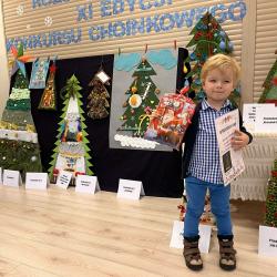 Wyróżnienie dla Ignasia z gr. Krasnoludki za udział w międzyprzedszkolnym konkursie 